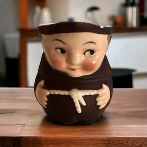 Goebel Happy Friar Tuck Monk Creamer  2.5" Tall West Germany